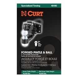 Curt 48007 Pintle Hitch with 2-Inch Trailer Ball; Fits 2-Inch Receiver NEW Curt 48007 Pintle Hitch with 2-Inch Trailer Ball; Fits 2-Inch Receiver NEW